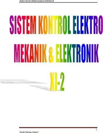 Buku Sistem Kontrol Elektro Mekanik dan Elektronik 2 Kelas 11 SMK